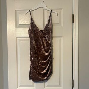 Forever 21 Brown Velvet Mini Dress